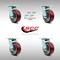 Service Caster 5 Inch SS Poly on Aluminum Swivel Caster Set with Roller Bearing and Swivel Lock SCC-SS30S520-PAR-BSL-4 - alternate 4